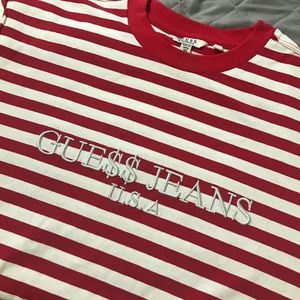 ASAP ROCKY Inspired Guess Striped Tee